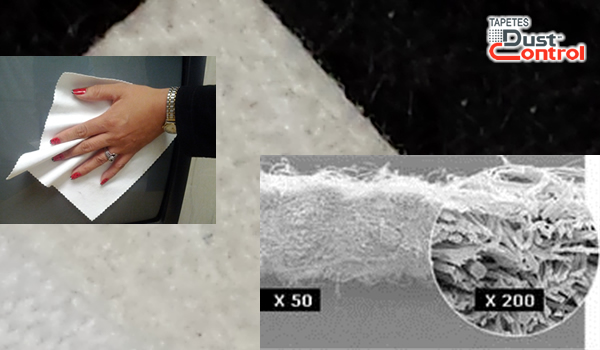 Esta microfibra está hecha con una técnica llamada en inglés “nonwoven” o no tejido en español. Puede usarla en seco pero es recomendable usarla húmeda. Es la microfibra más eficiente que existe. microfibra no tejida